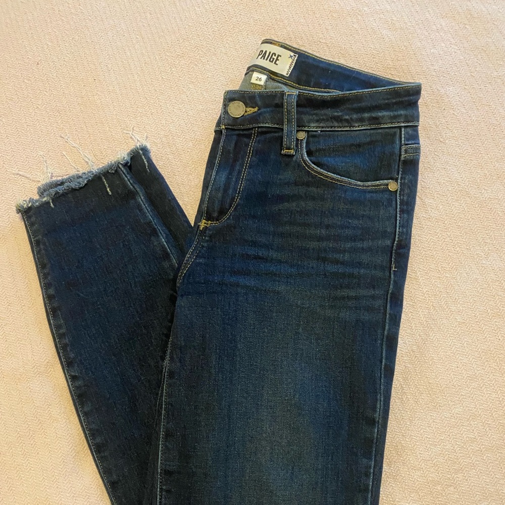Paige Jeans vertigo ankle/ lightly worn.